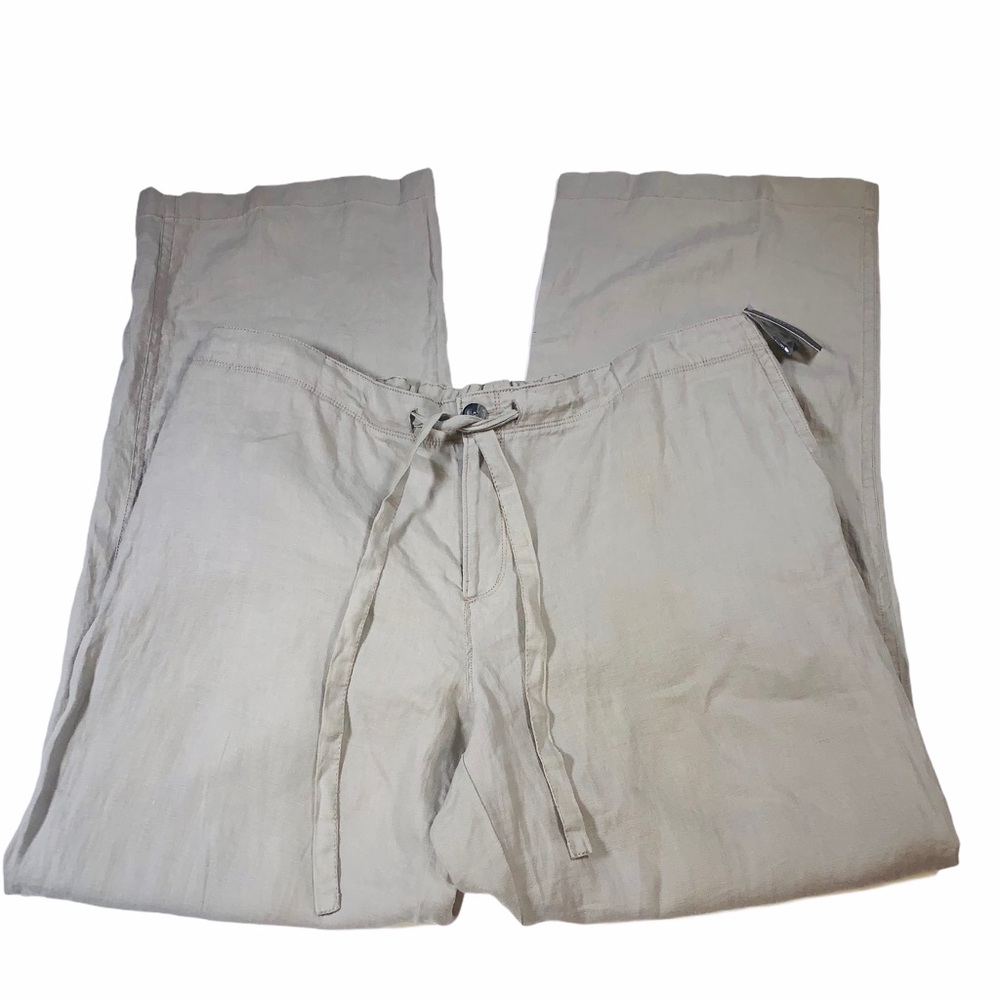 Lord & Taylor Taupe Linen Lagenlook NWT Pants